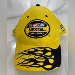 Vintage 2007 NASCAR Nextel Cup Series Yellow Flame Embroidered Adjustable‎ Hat
